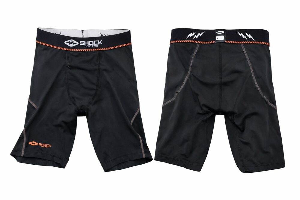Shock Doctor Youth XL Sliding Shorts Compression Baseball Softball Black No Cup